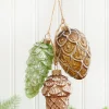 10" Acorn & Pinecone Glass Ornament