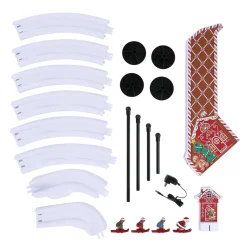 47" Animated & Musical Gingerbread Ski Slope