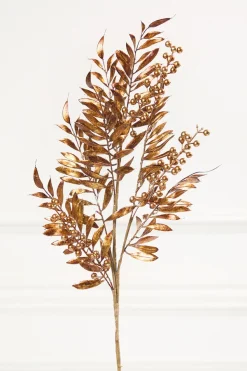 30" Antique Gold Pepperberry Stem