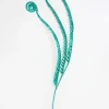 50" Aqua Glitter Curly Spray