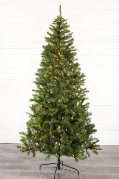 7.5' Aspen Pine Artificial Christmas Tree with 400 Color-Changing Lights