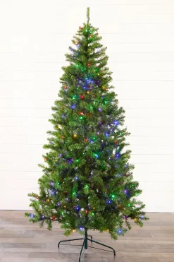 7.5' Aspen Pine Artificial Christmas Tree with 400 Color-Changing Lights