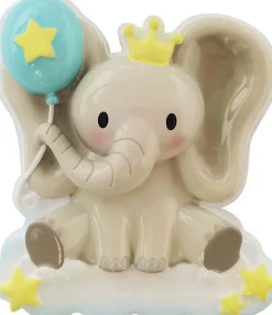 Baby Boy Elephant Customizable Ornament