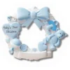 3" Baby Boy Wreath Customizable Ornament
