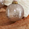 3" Ball Text Glass Ornament