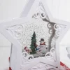10.5" Battery Operated Lighted Spinning Water Globe Star with Timer