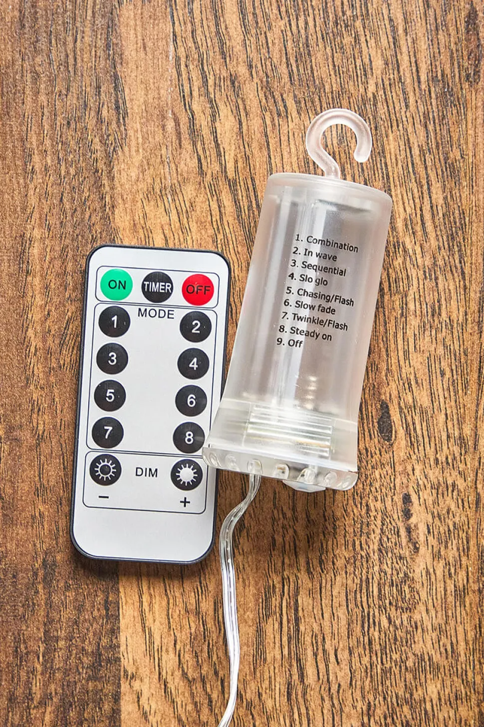 20' Battery Operated Warm White (Clear Cord) Compact Lights - 180LED