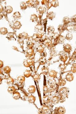 27" Beaded Iced Berry Spray - Champagne