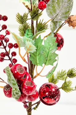 17” Berry Holly Pick - Green & Red