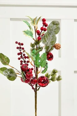 17” Berry Holly Pick - Green & Red