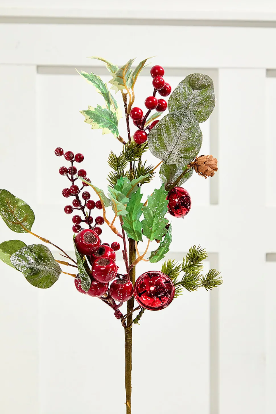17” Berry Holly Pick - Green & Red