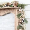 6' Berry/Pinecone/Cedar Garland - Champagne