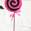 17" Black and Pink Lollipop Pick