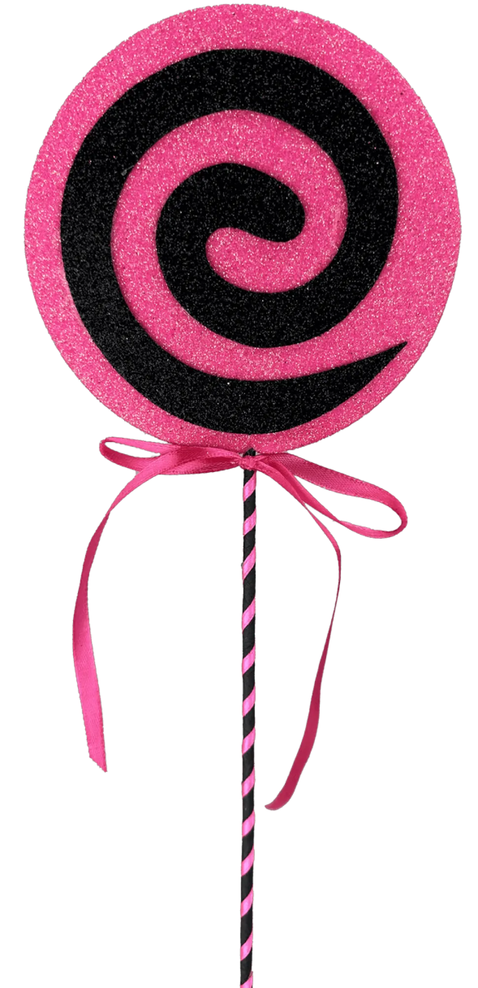 17" Black and Pink Lollipop Pick