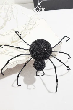 16" Black Frizzy Spider