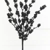 26" Black Glitter Berries Spray