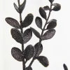 30" Black Glitter Eucalyptus Spray
