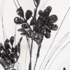 27" Black Glitter/Sequin Boxwood/Grass Spray