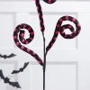 29” Black & Pink Polkadot Spiral Curly Spray