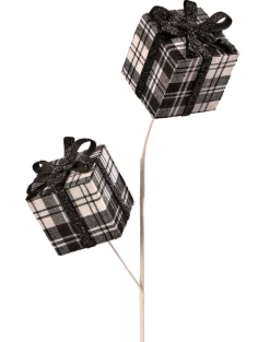 24” Black & White Buffalo Check Package Spray