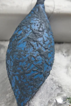 7" Blue Drop Ornament
