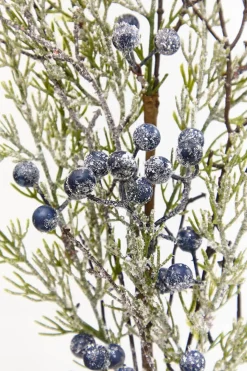 33" Blue Frosted Juniper Spray