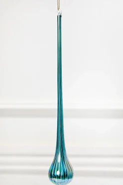 9" - 12" Blue Glass Drop Ornament