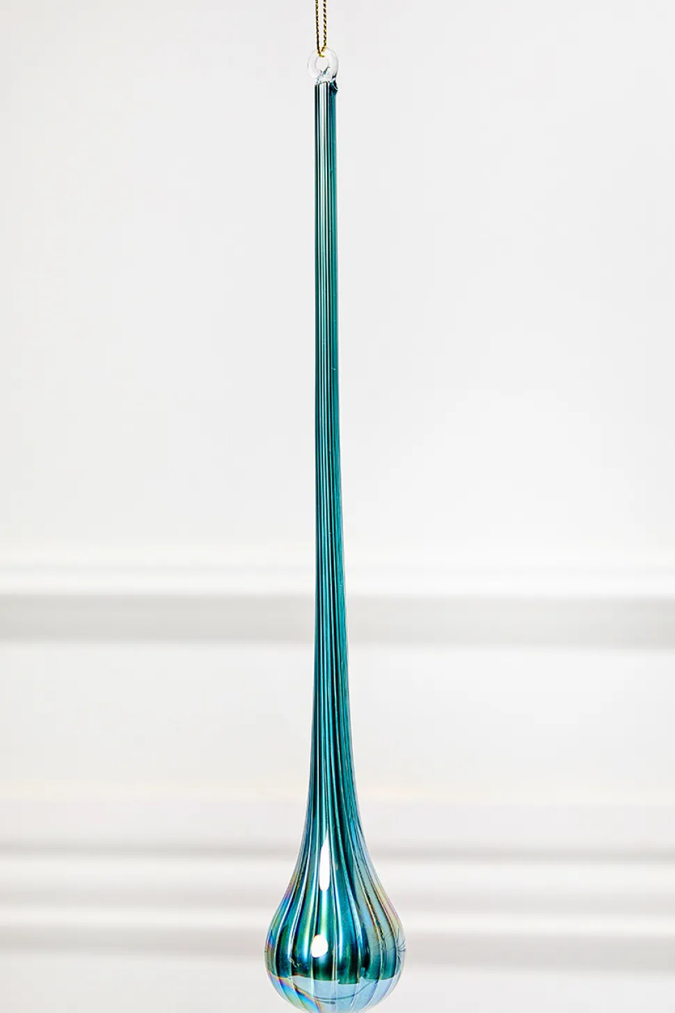 9" - 12" Blue Glass Drop Ornament