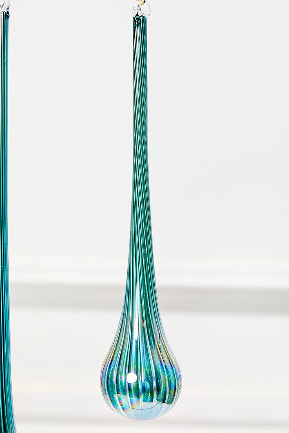 9" - 12" Blue Glass Drop Ornament