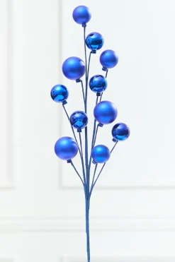 28" Blue Metallic Ball Spray