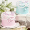 5” Blue Pastel Candy Decorated Cake Ornament