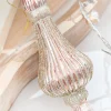7.5" Blush & Champagne Glitter Glass Ornament