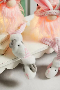 20” B/O Lighted Easter Bunny Gnome Shelf Sitter