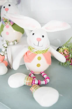16” B/O Lighted Fabric Easter Bunny Shelf Sitter