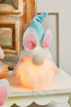 10.2” B/O Lighted Plush Easter Bunny Gnome Figurine