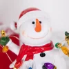 7.4” B/O Lighted Resin Skiing Snowman with Light String