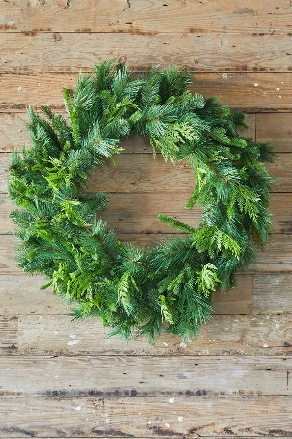 36" Bristle Pine With Natural Touch Evergreen Wreath