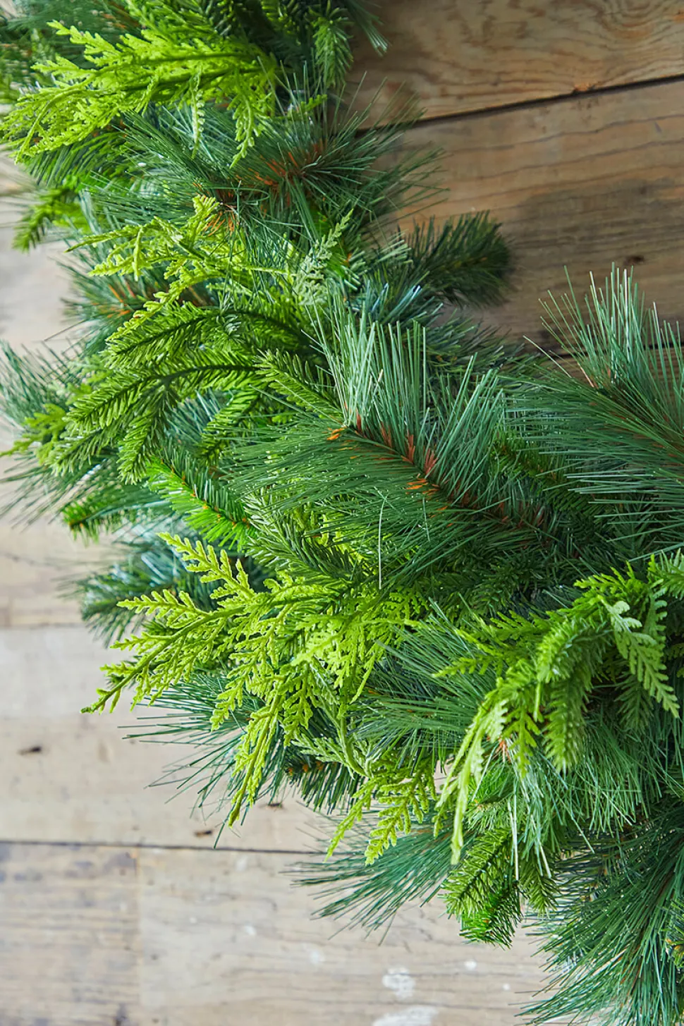 36" Bristle Pine With Natural Touch Evergreen Wreath