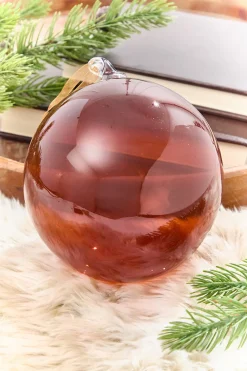 6" Brown Glass Blown Ornament