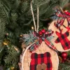 6” Buffalo Plaid Animal Ornament