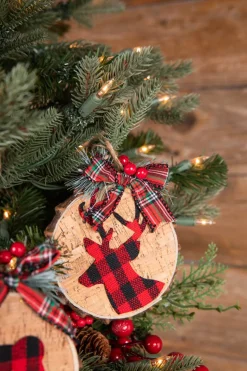 6” Buffalo Plaid Animal Ornament