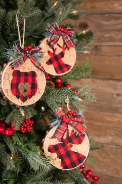 6” Buffalo Plaid Animal Ornament