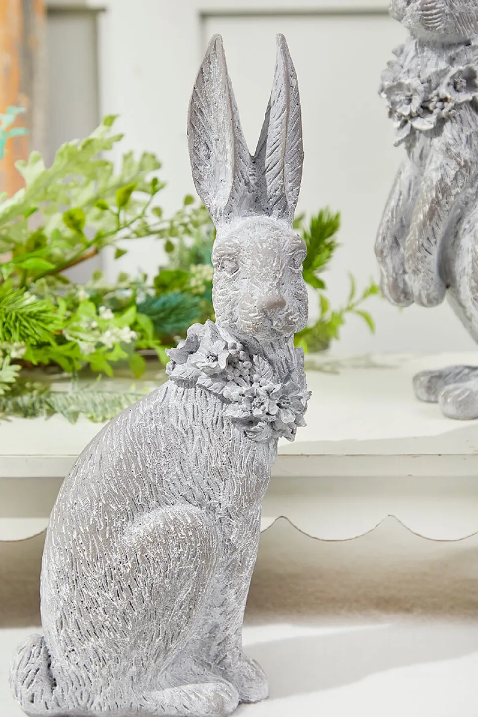 13" Bunny Resin Figure