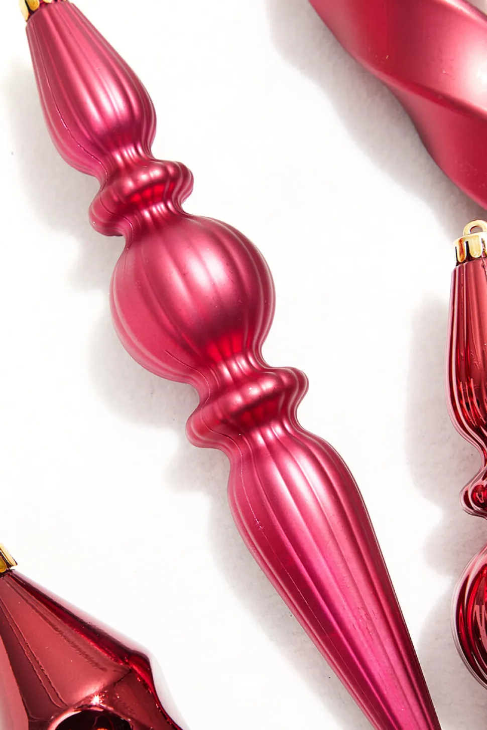 12" Burgundy Finial Boxed - Set of 4