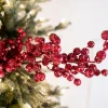 22" Burgundy Glitter Crabapple Spray