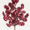 27" Burgundy Metallic Holly Berry Stem