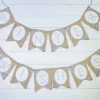 Burlap Winter Wishes Banner - Set of 2