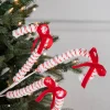 24” Candy Cane Spray with Bow
