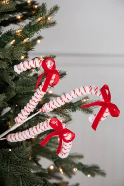 24” Candy Cane Spray with Bow
