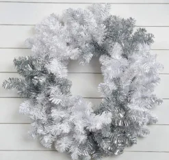 30” Caprico Silver & White Wreath